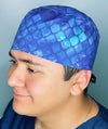 Purple Ombre Dragon Scales Design Unisex Cute Scrub Cap