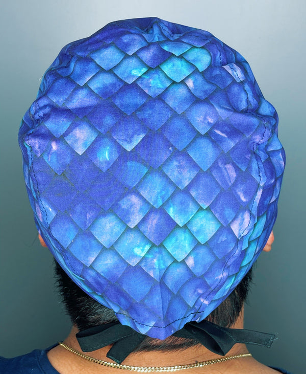 Purple Ombre Dragon Scales Design Unisex Cute Scrub Cap
