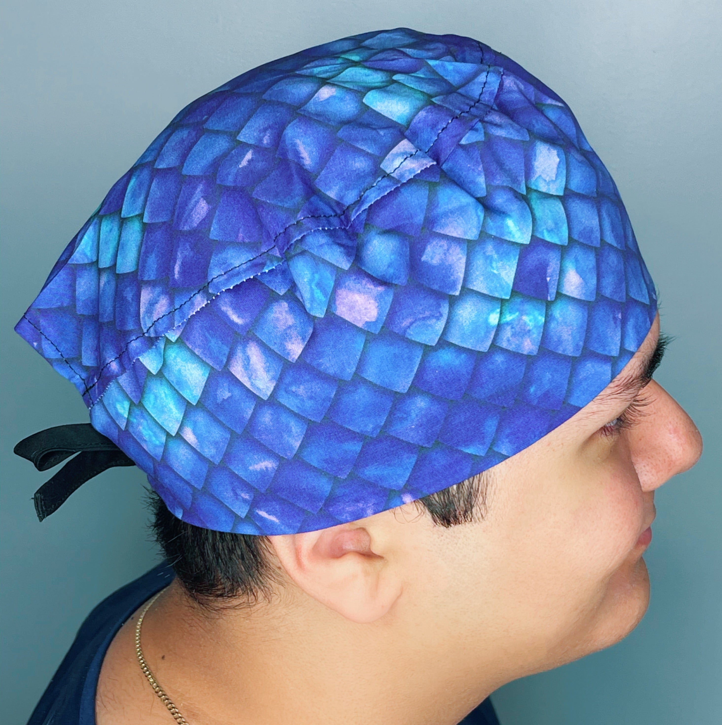 Purple Ombre Dragon Scales Design Unisex Cute Scrub Cap