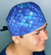 Purple Ombre Dragon Scales Design Unisex Cute Scrub Cap