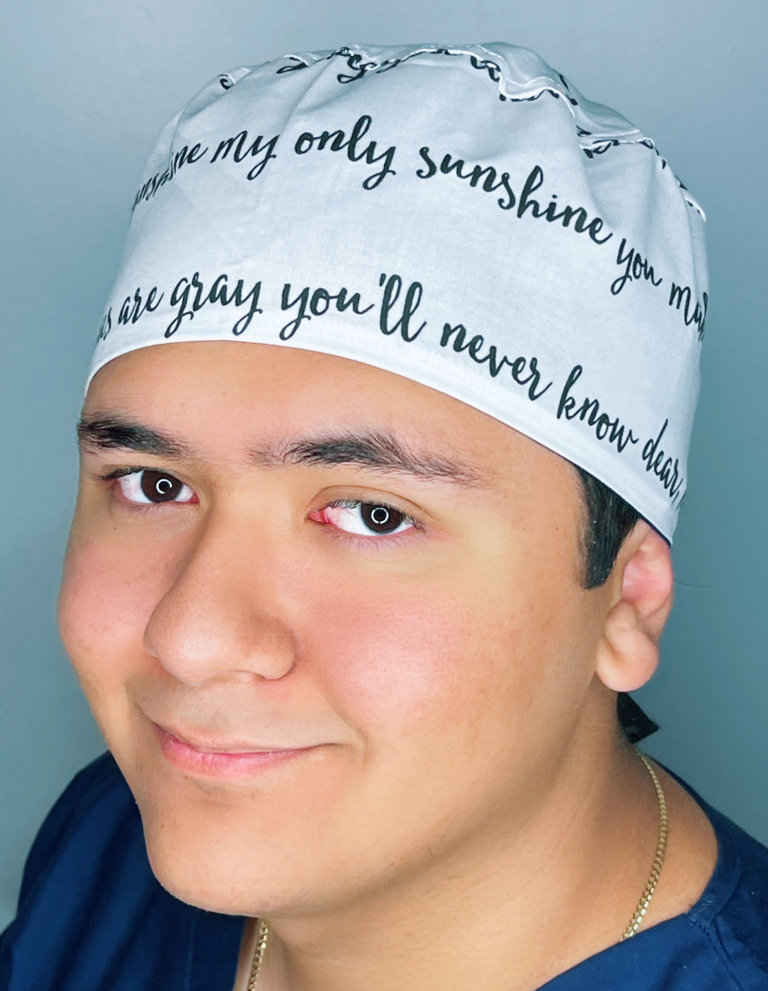 You Are My Sunshine Famous Poem Design Unisex Cute Scrub Cap