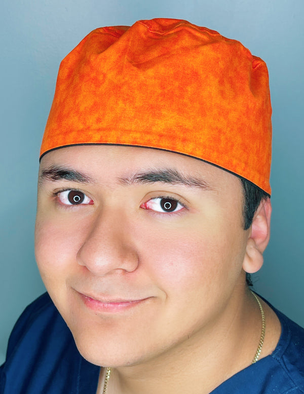 Orange Tie Dye Design Unisex Cute Scrub Cap