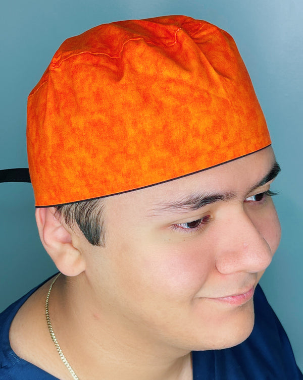 Orange Tie Dye Design Unisex Cute Scrub Cap