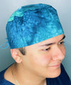 Blue Tie Dye Design Unisex Cute Scrub Cap