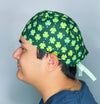 Clover Leaves St. Patrick's Day Unisex Holiday Scrub Cap