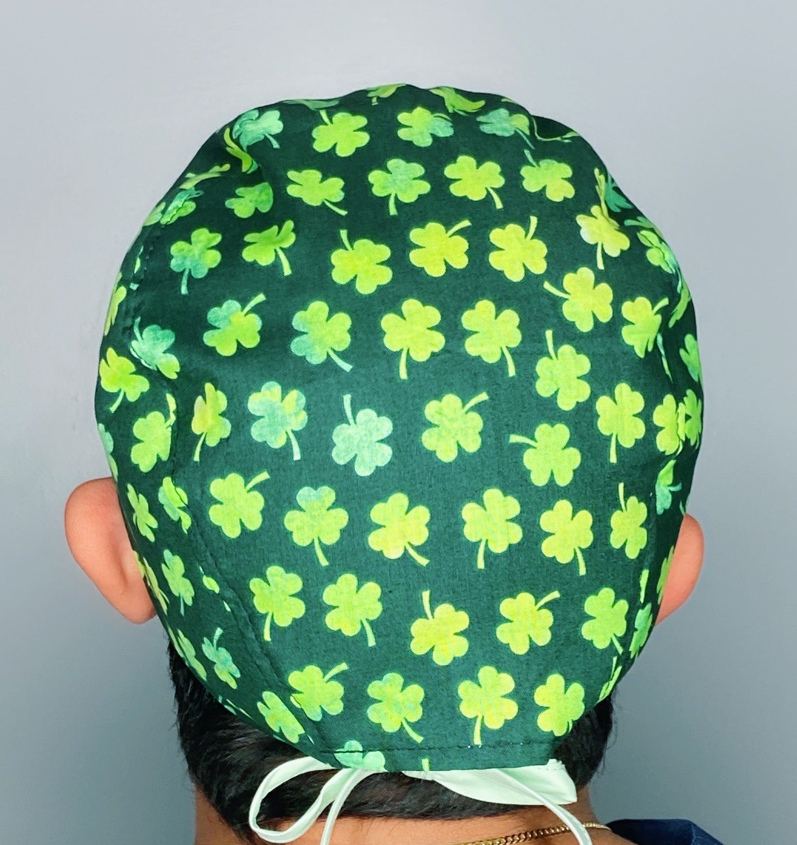 Clover Leaves St. Patrick's Day Unisex Holiday Scrub Cap
