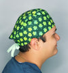 Clover Leaves St. Patrick's Day Unisex Holiday Scrub Cap