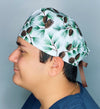 Glitter Acorns Winter Christmas Unisex Holiday Scrub Cap