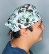 Glitter Acorns Winter Christmas Unisex Holiday Scrub Cap