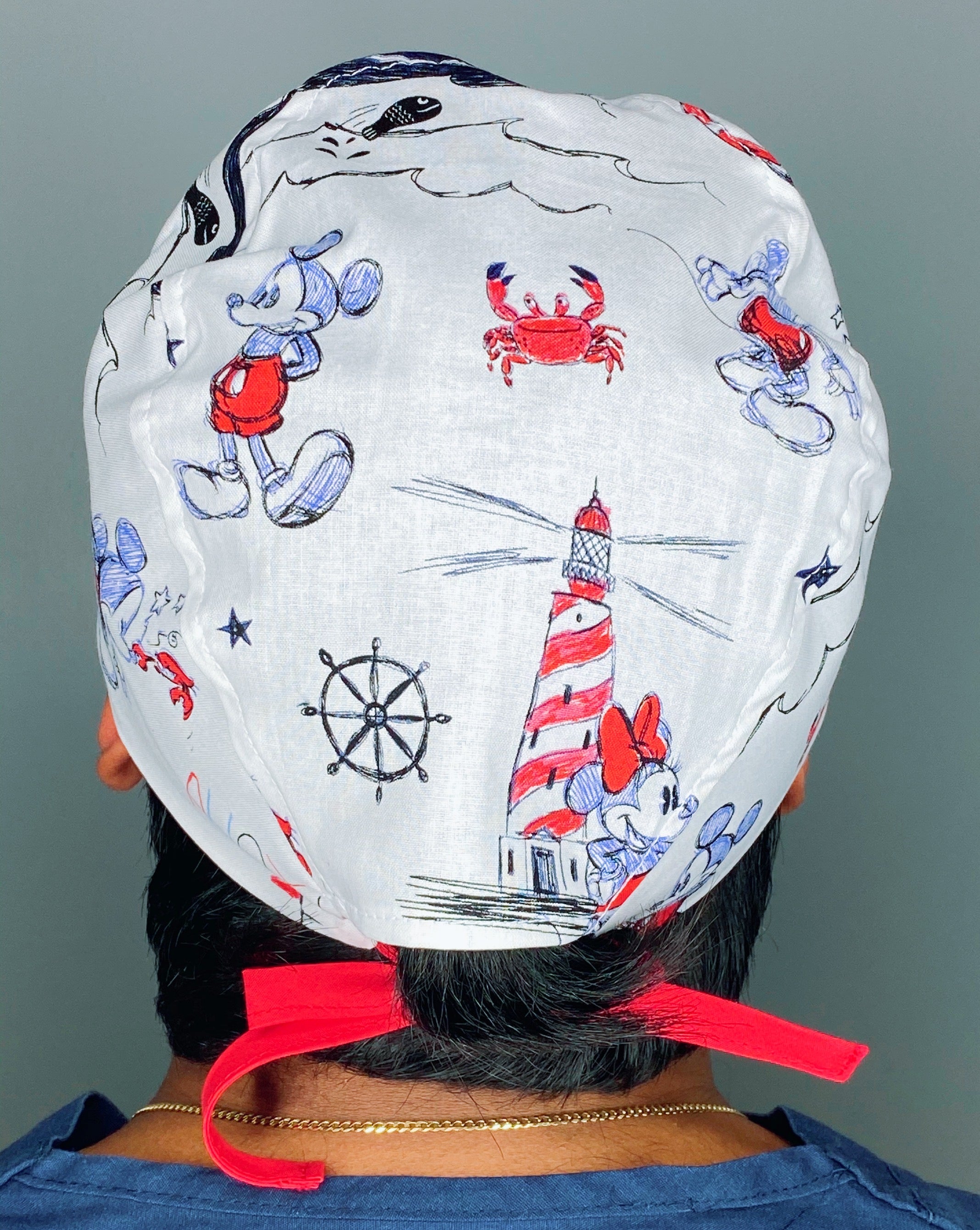 Nautical Mouse Doodles Unisex Geek Scrub Cap
