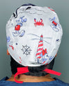 Nautical Mouse Doodles Unisex Geek Scrub Cap