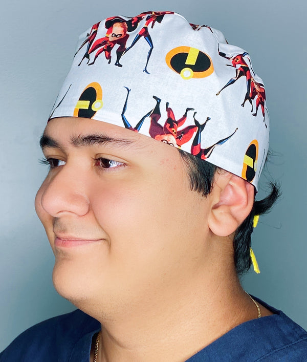 Super Hero Family Famous Movie Character Unisex Geek Scrub Cap