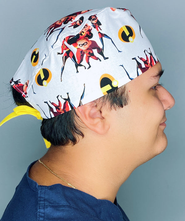 Super Hero Family Famous Movie Character Unisex Geek Scrub Cap
