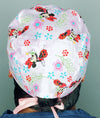 Girly Mouse with Polka Dot Bow Red Unisex Geek Scrub Cap