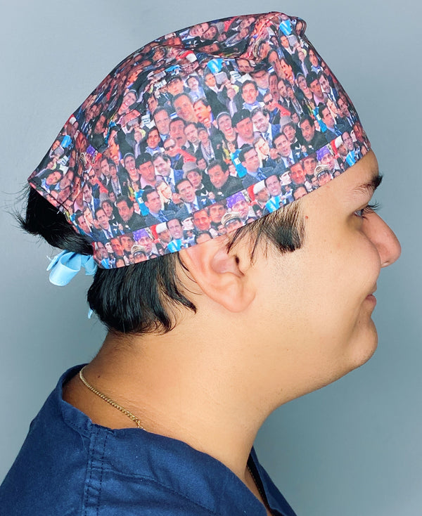 Michael Scott The Office Famous Collage Unisex Geek Scrub Cap
