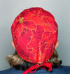 Glitter Poinsettia Flowers Christmas Unisex Holiday Scrub Cap