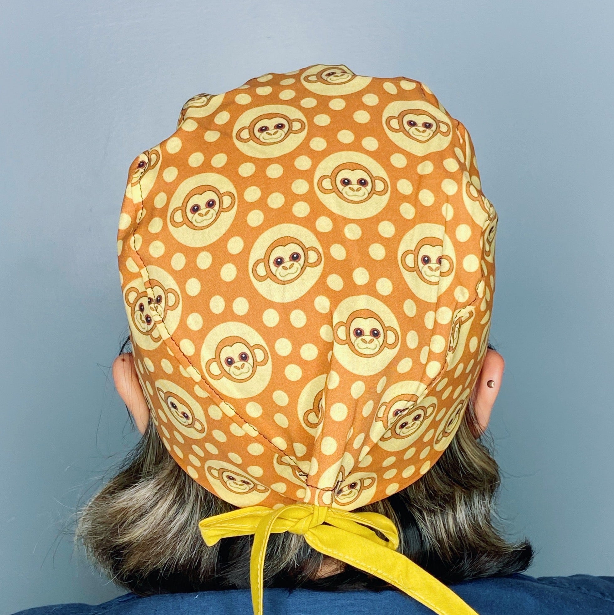 Extra Dotty Monkey Polka Dot Unisex Animal Scrub Cap