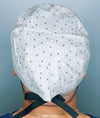 Neutral Small Polka Dots on Light Grey Unisex Fancy Scrub Cap