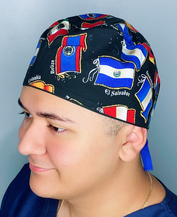 Latin American Countries Flags Unisex Sport Scrub Cap