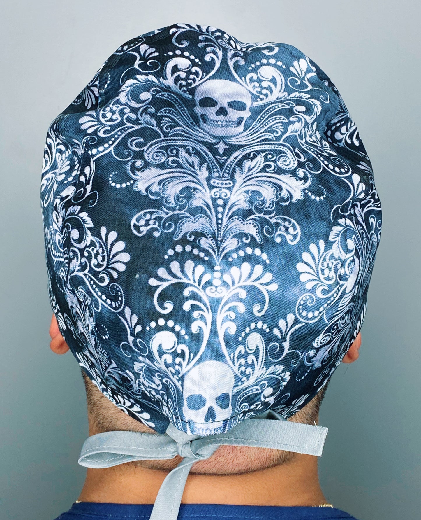 Gothic Smoke Skulls Halloween Unisex Holiday Scrub Cap