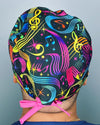 Musical Notes Colorful Design Unisex Cute Scrub Cap