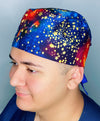 Yellow Stars in the Galaxy Unisex Fancy Scrub Cap