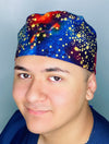 Yellow Stars in the Galaxy Unisex Fancy Scrub Cap