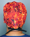Flames Design Unisex Cute Scrub Cap