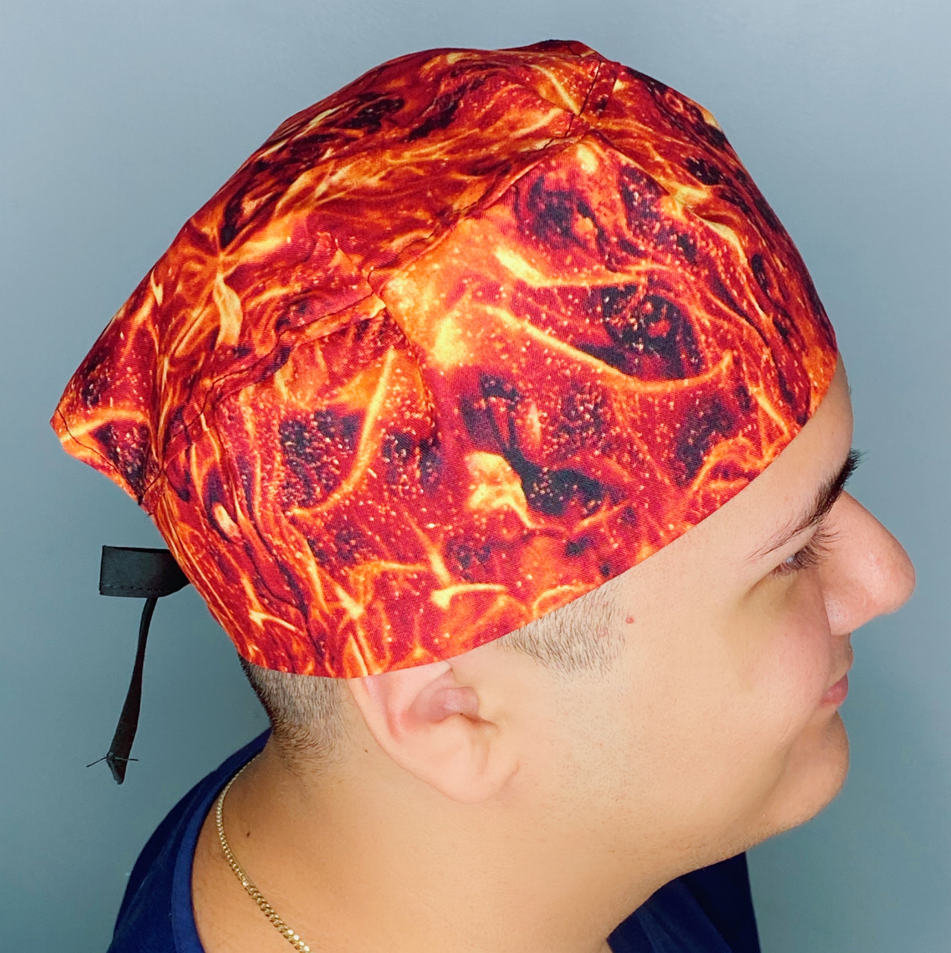 Flames Design Unisex Cute Scrub Cap