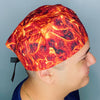 Flames Design Unisex Cute Scrub Cap
