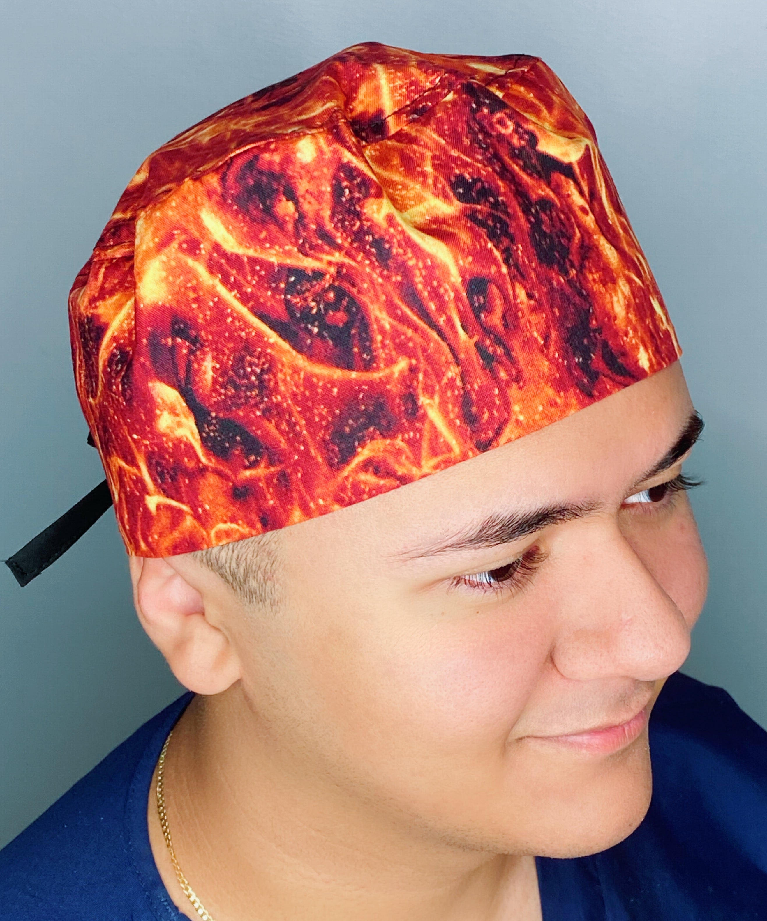 Flames Design Unisex Cute Scrub Cap