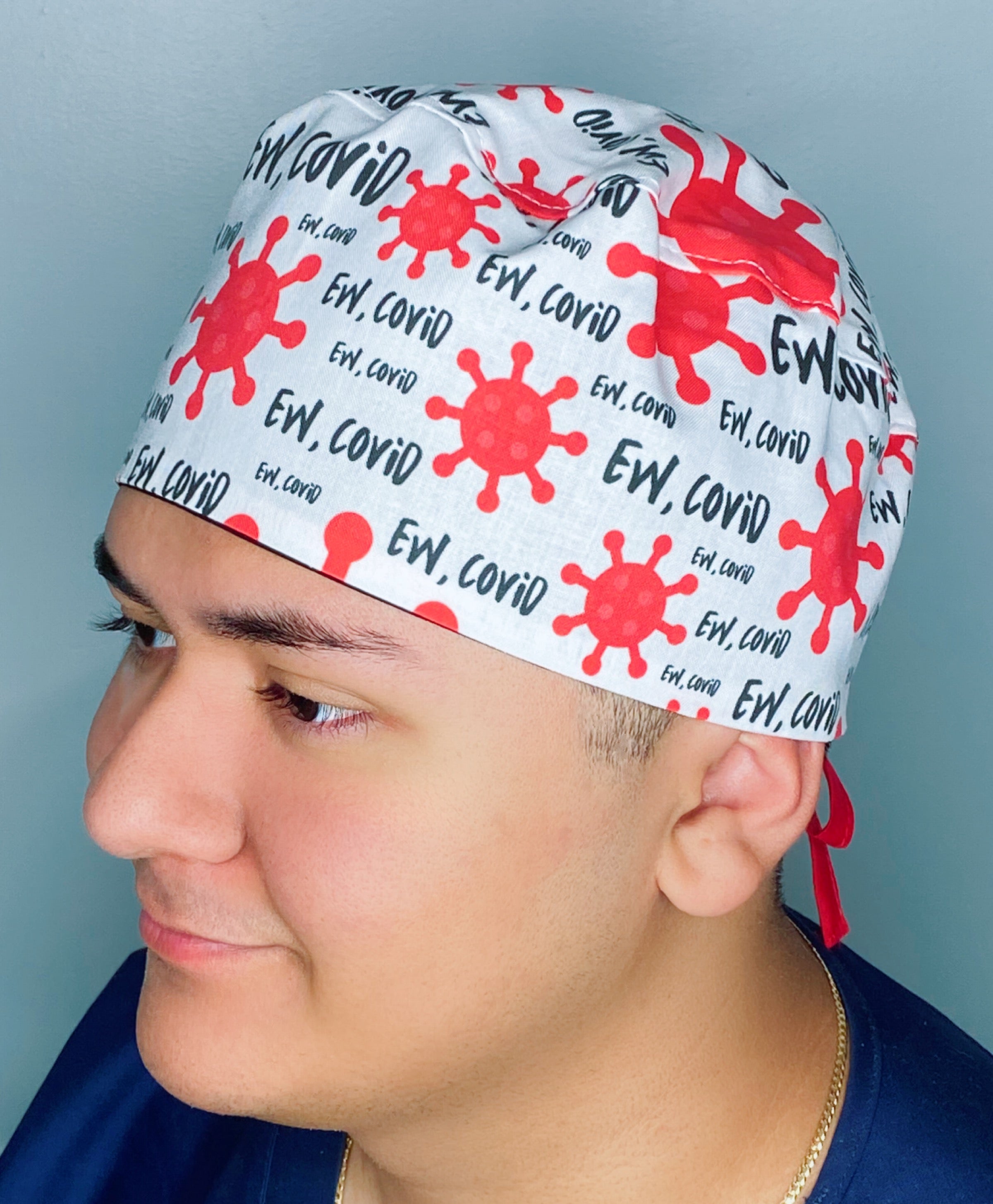 Ew Covid Unisex Medical Theme Scrub Cap