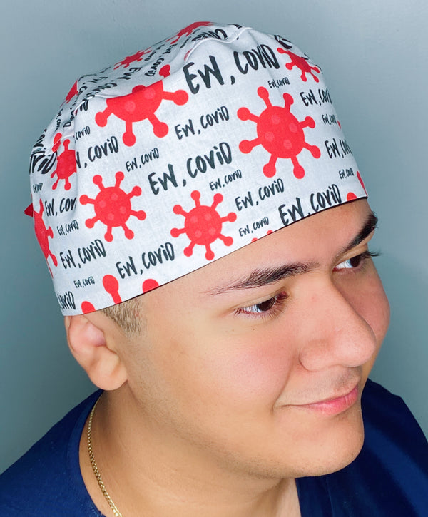 Ew Covid Unisex Medical Theme Scrub Cap