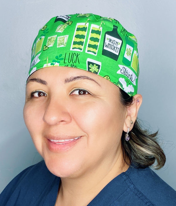 Luck of the Irish St. Patrick's Day Unisex Holiday Scrub Cap