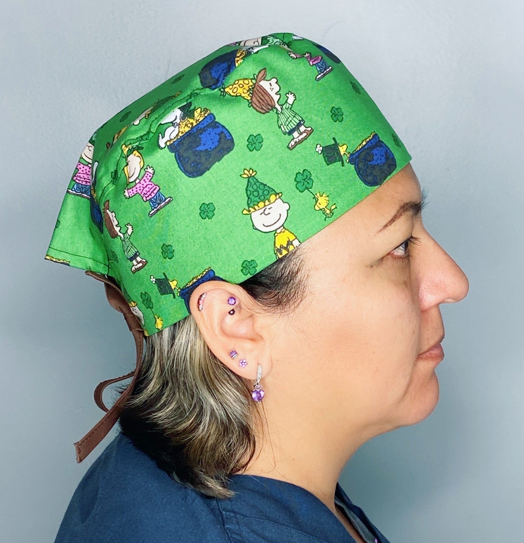 Charlie & Friends St. Patrick's Day Unisex Holiday Scrub Cap