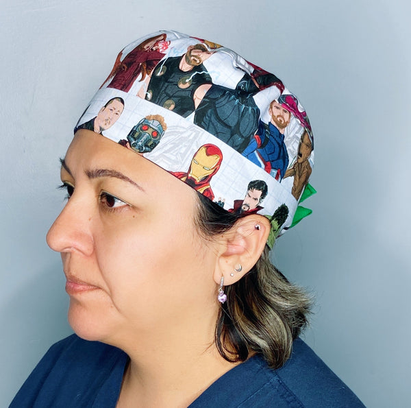 Earth's Mightiest Heroes Unisex Geek Scrub Cap