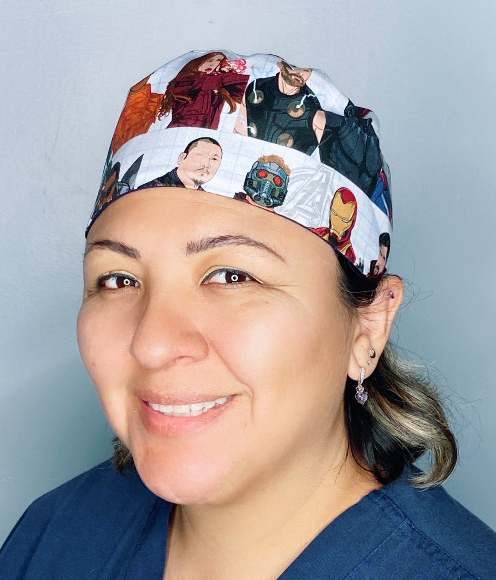 Earth's Mightiest Heroes Unisex Geek Scrub Cap