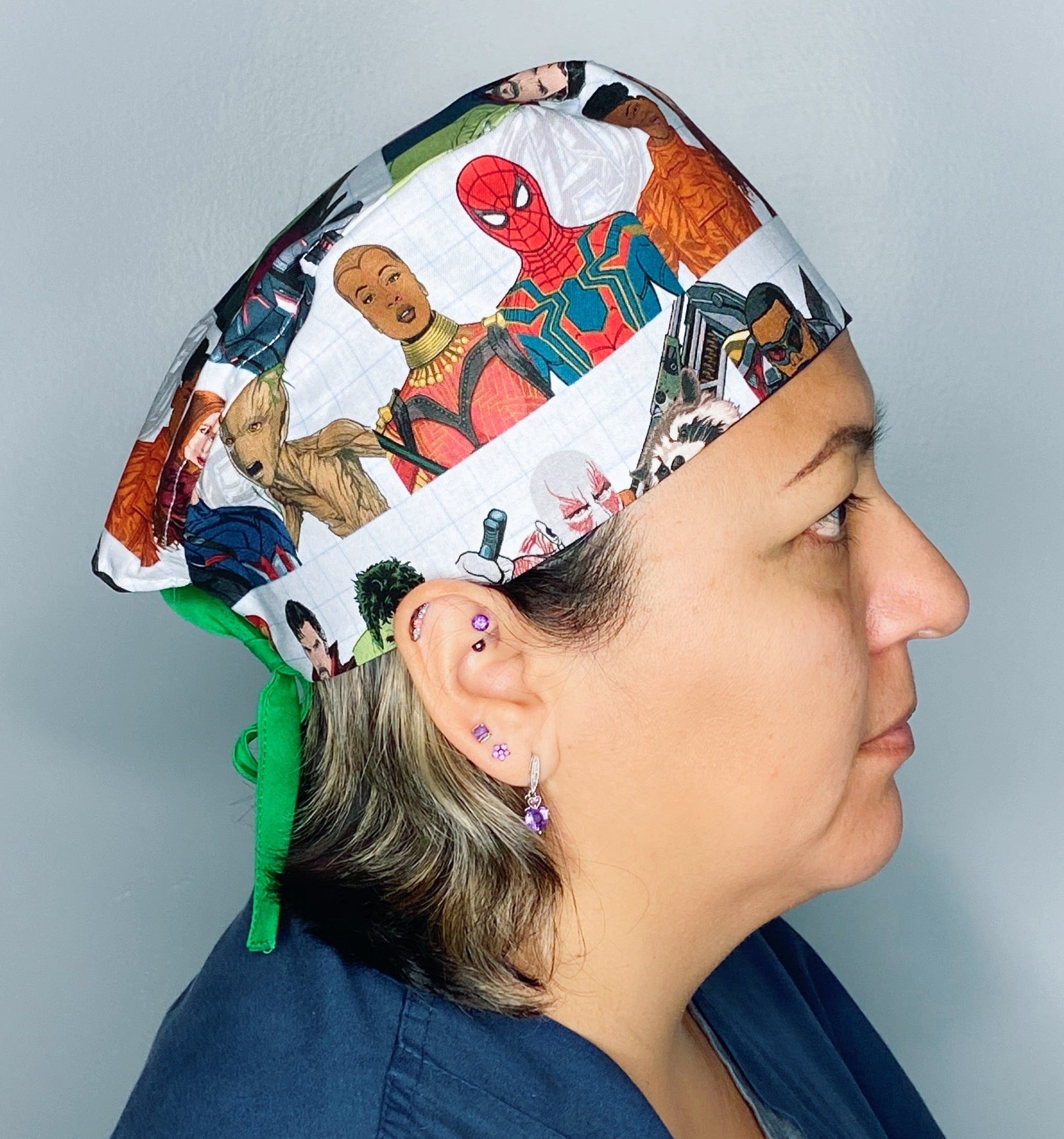 Earth's Mightiest Heroes Unisex Geek Scrub Cap