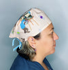 Painting Sloths Unisex Animal Scrub Cap