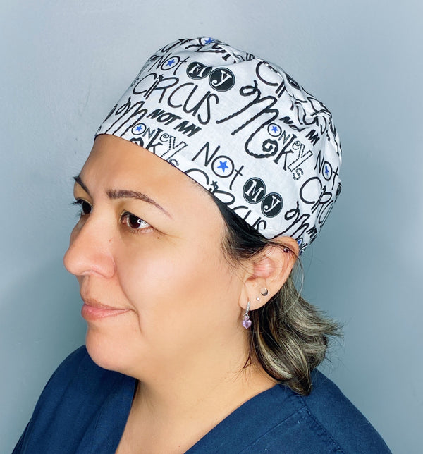 Not My Circus Monkeys Unisex Animal Scrub Cap