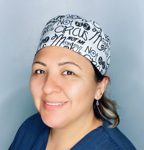 Not My Circus Monkeys Unisex Animal Scrub Cap