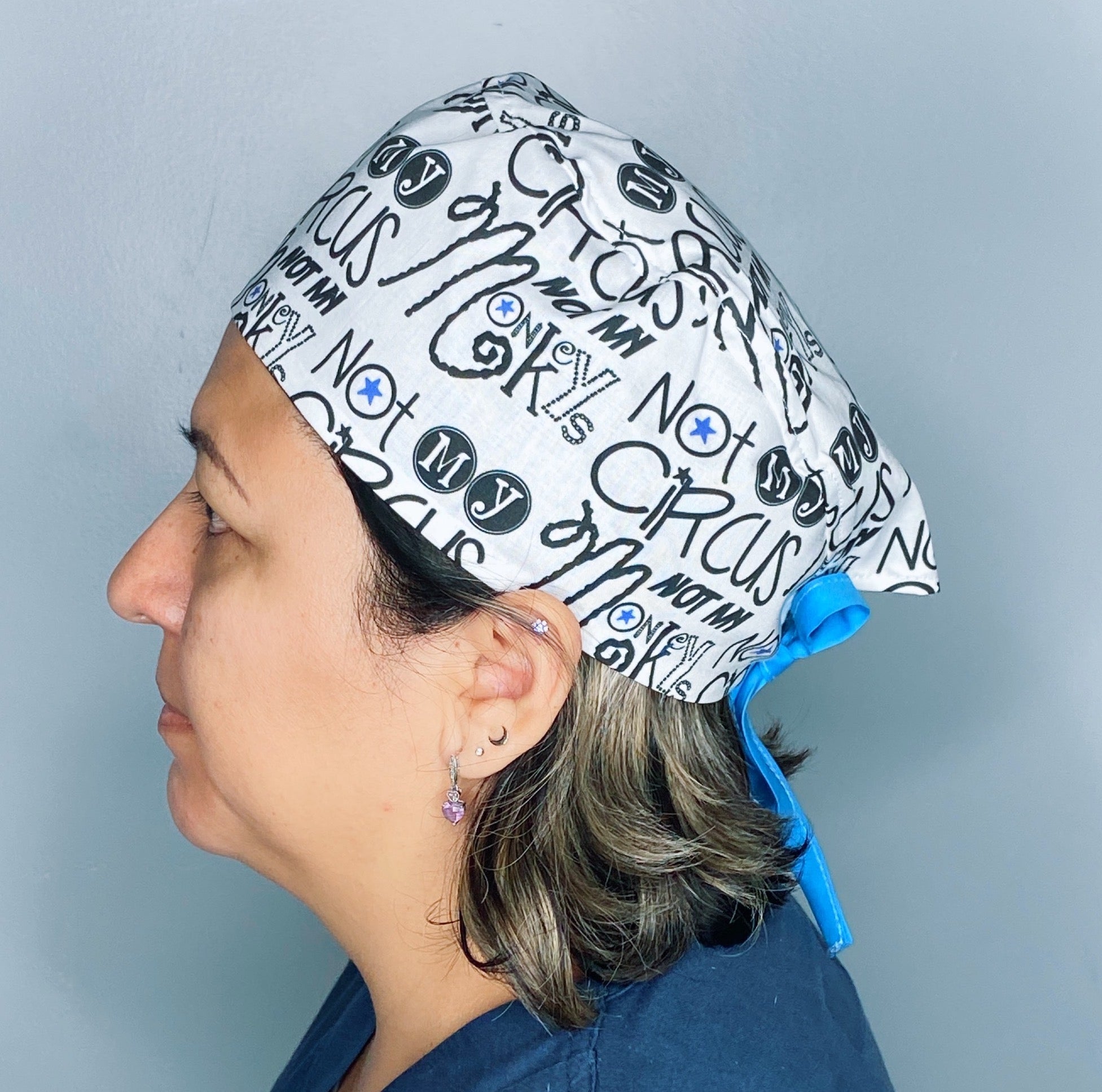 Not My Circus Monkeys Unisex Animal Scrub Cap
