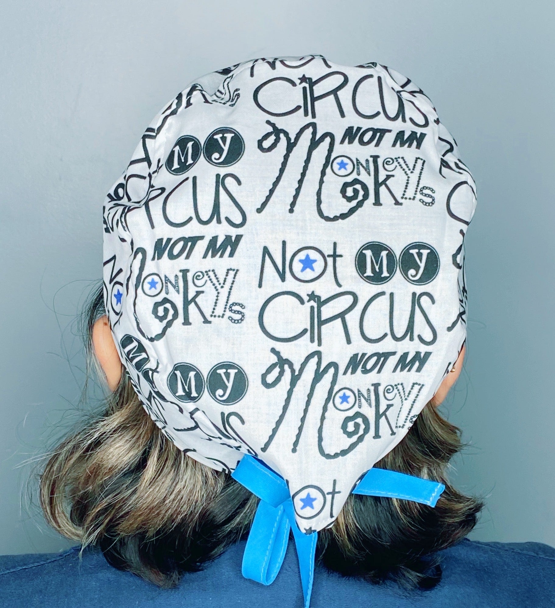 Not My Circus Monkeys Unisex Animal Scrub Cap