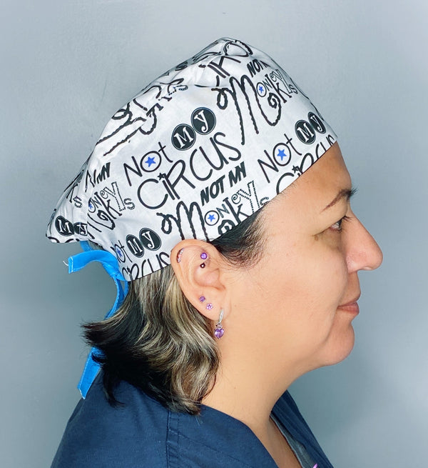 Not My Circus Monkeys Unisex Animal Scrub Cap