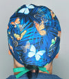 Beautiful Butterflies on Royal Blue Unisex Animal Scrub Cap