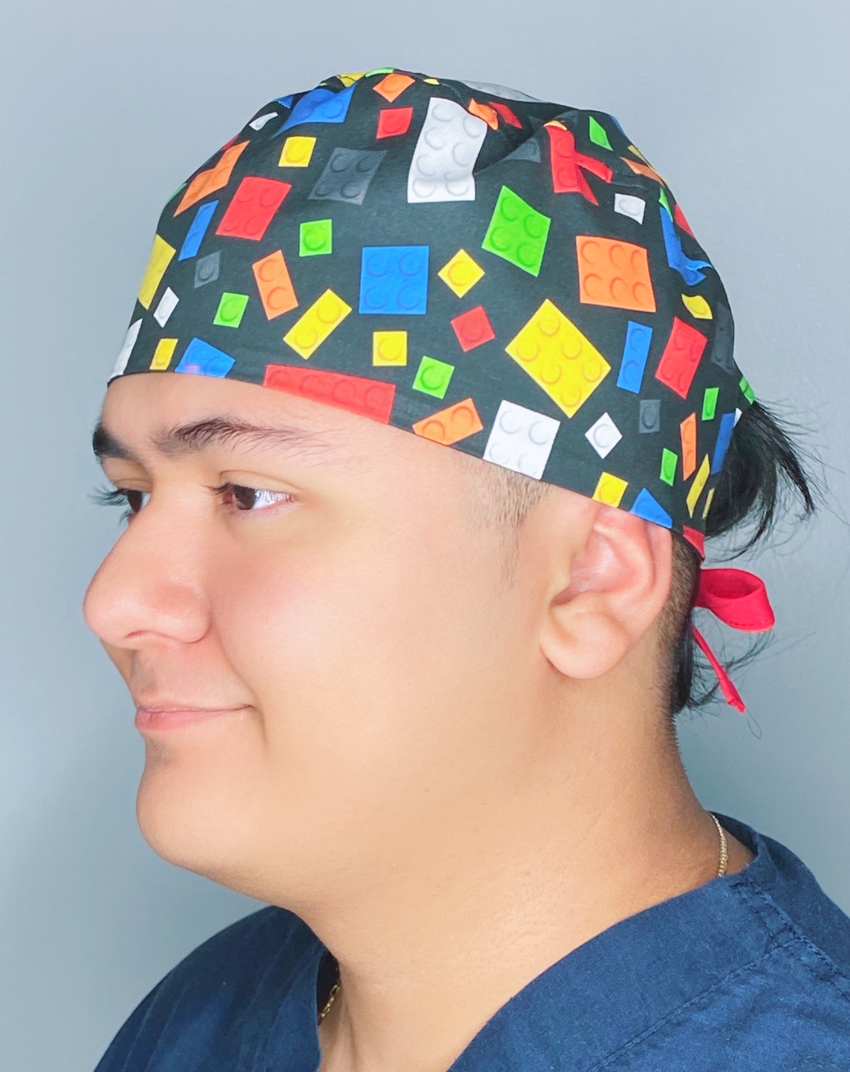 Colorful Legos Children's Toy Unisex Geek Scrub Cap