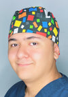 Colorful Legos Children's Toy Unisex Geek Scrub Cap