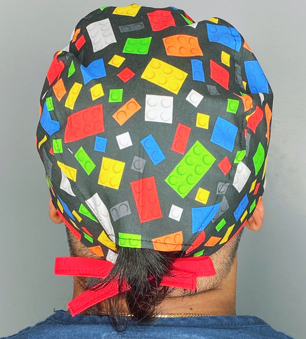 Colorful Legos Children's Toy Unisex Geek Scrub Cap