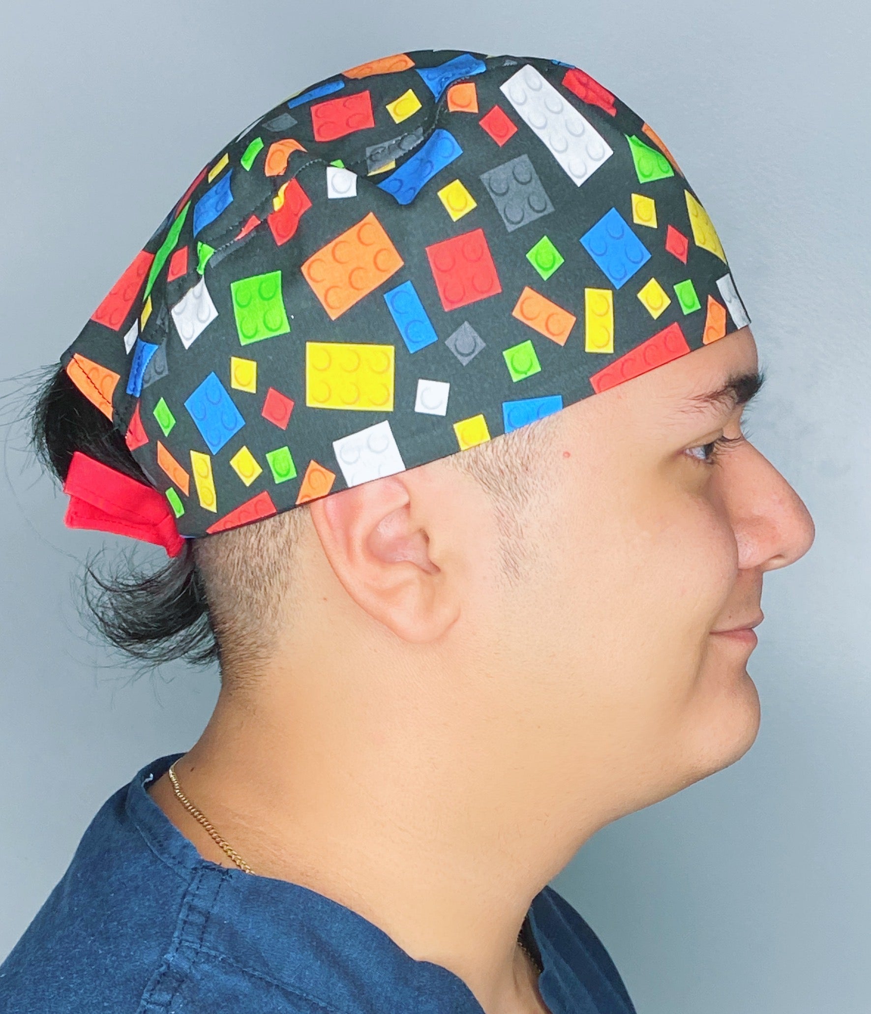 Colorful Legos Children's Toy Unisex Geek Scrub Cap