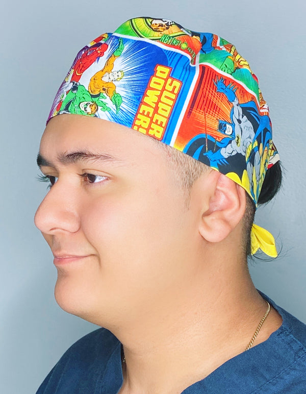 DC Comics Famous Movie Characters Unisex Geek Scrub Cap